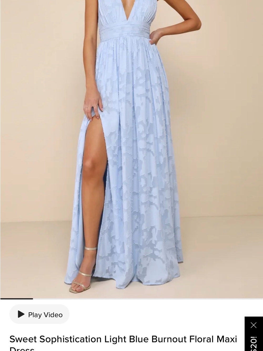 Sweet Sophistication Light Blue Floral Maxi Skirt- lulus- NWT